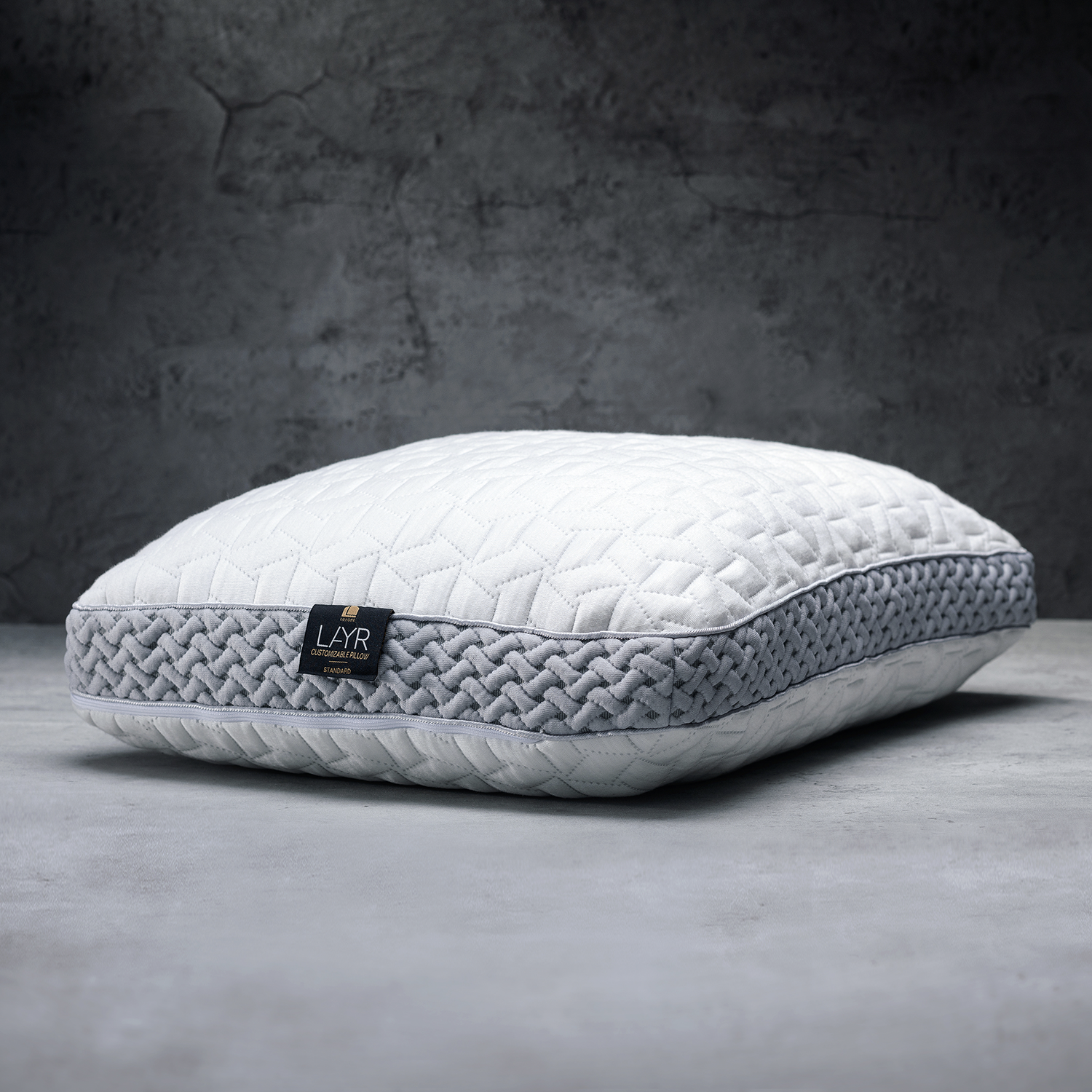 Memory Foam Neck Pillow - Adjustable Thickness for Best Comfort, Dark Blue