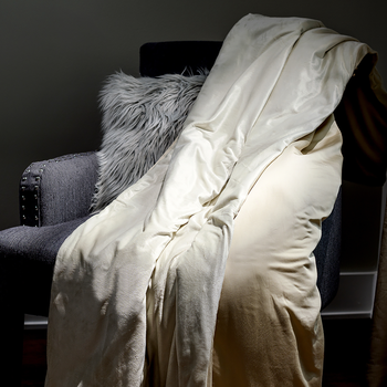 Blanket + Cover / Bamboo Lyocell + Minky | Beige / 30 lbs | 100"x85"